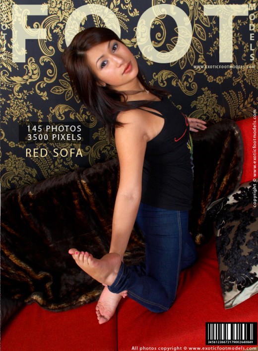 Madeleine - `Red Sofa` - for EXOTICFOOTMODELS Madeleine - `Red Sofa` - for EXOTICFOOTMODELS