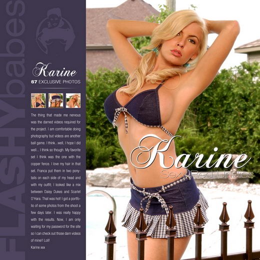 Karine - `Sexy Red Undies` - for FLASHYBABES Karine - `Sexy Red Undies` - for FLASHYBABES